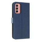 For Samsung Galaxy A13 4G / 5G Metal Bow Leather Phone Case with Hand Strap(Dark Blue) - 3