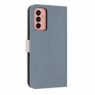 For Samsung Galaxy A13 4G / 5G Metal Bow Leather Phone Case with Hand Strap(Light Blue) - 3