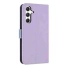 For Samsung Galaxy A25 5G Global Metal Bow Leather Phone Case with Hand Strap(Purple) - 3