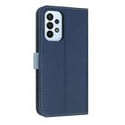 For Samsung Galaxy A33 5G Metal Bow Leather Phone Case with Hand Strap(Dark Blue) - 3