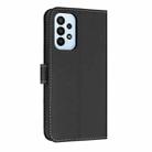 For Samsung Galaxy A33 5G Metal Bow Leather Phone Case with Hand Strap(Black) - 3
