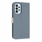 For Samsung Galaxy A33 5G Metal Bow Leather Phone Case with Hand Strap(Light Blue) - 3