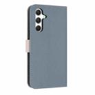 For Samsung Galaxy A34 5G Metal Bow Leather Phone Case with Hand Strap(Light Blue) - 3