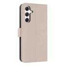 For Samsung Galaxy A35 5G Metal Bow Leather Phone Case with Hand Strap(Apricot) - 3