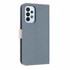 For Samsung Galaxy A53 5G Metal Bow Leather Phone Case with Hand Strap(Light Blue) - 3