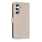 For Samsung Galaxy A54 5G Metal Bow Leather Phone Case with Hand Strap(Apricot) - 3