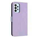 For Samsung Galaxy A23 4G / 5G Metal Bow Leather Phone Case with Hand Strap(Purple) - 3