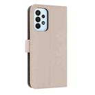 For Samsung Galaxy A23 4G / 5G Metal Bow Leather Phone Case with Hand Strap(Apricot) - 3
