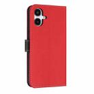 For Samsung Galaxy A06  / A07 4G Metal Bow Leather Phone Case with Hand Strap(Red) - 3