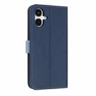 For Samsung Galaxy A06  / A07 4G Metal Bow Leather Phone Case with Hand Strap(Dark Blue) - 3