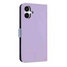 For Samsung Galaxy A06  / A07 4G Metal Bow Leather Phone Case with Hand Strap(Purple) - 3