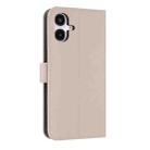 For Samsung Galaxy A06  / A07 4G Metal Bow Leather Phone Case with Hand Strap(Apricot) - 3