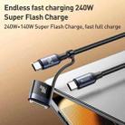 Yesido CA197 2 in 1 240W Type-C to Type-C and MagSafe 3 Magnetic Charging Data Cable, Length: 2m(Black) - 2