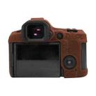 For Canon EOS R5 Mark II / R5II Glossy Soft Silicone Protective Case(Coffee) - 2