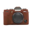 For FUJIFILM X-T50 Glossy Soft Silicone Protective Case(Coffee) - 1