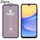 For Samsung Galaxy A15 4G 25pcs 9H 0.4mm High Aluminum Large Arc Tempered Glass Film - 1