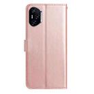 For Honor 400 Pro Global 160.8mm Rose Flower Embossing Pattern Leather Phone Case(Rose Gold) - 3