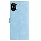 For Honor 400 Pro Global 160.8mm Rose Flower Embossing Pattern Leather Phone Case(Sky Blue) - 3