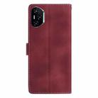 For Honor 400 Pro Global 160.8mm Rose Flower Embossing Pattern Leather Phone Case(Red) - 3