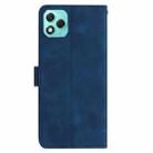 For Honor 400 Lite Global Rose Flower Embossing Pattern Leather Phone Case(Dark Blue) - 3