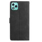 For Honor 400 Lite Global Rose Flower Embossing Pattern Leather Phone Case(Black) - 3