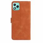 For Honor 400 Lite Global Rose Flower Embossing Pattern Leather Phone Case(Brown) - 3