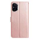 For Honor 400 Global 156.5mm Rose Flower Embossing Pattern Leather Phone Case(Rose Gold) - 3