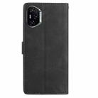 For Honor 400 Global 156.5mm Rose Flower Embossing Pattern Leather Phone Case(Black) - 3
