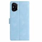 For Honor 400 Global 156.5mm Rose Flower Embossing Pattern Leather Phone Case(Sky Blue) - 3