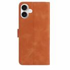 For iPhone 17 Rose Flower Embossing Pattern Leather Phone Case(Brown) - 3