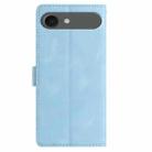 For iPhone 17 Air Rose Flower Embossing Pattern Leather Phone Case(Sky Blue) - 3