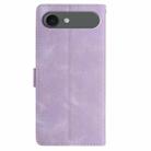 For iPhone 17 Air Rose Flower Embossing Pattern Leather Phone Case(Light Purple) - 3