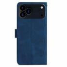 For iPhone 17 Pro Rose Flower Embossing Pattern Leather Phone Case(Dark Blue) - 3