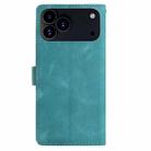 For iPhone 17 Pro Rose Flower Embossing Pattern Leather Phone Case(Green) - 3