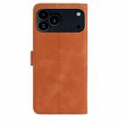 For iPhone 17 Pro Rose Flower Embossing Pattern Leather Phone Case(Brown) - 3