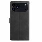 For iPhone 17 Pro Max Rose Flower Embossing Pattern Leather Phone Case(Black) - 3
