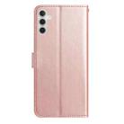 For Samsung Galaxy A17 5G Rose Flower Embossing Pattern Leather Phone Case(Rose Gold) - 3