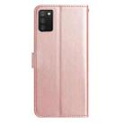 For Samsung Galaxy A02S 166mm EU Rose Flower Embossing Pattern Leather Phone Case(Rose Gold) - 3