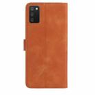 For Samsung Galaxy A02S 166mm EU Rose Flower Embossing Pattern Leather Phone Case(Brown) - 3