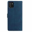For Samsung Galaxy A03 Rose Flower Embossing Pattern Leather Phone Case(Dark Blue) - 3