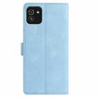 For Samsung Galaxy A03 Rose Flower Embossing Pattern Leather Phone Case(Sky Blue) - 3