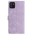 For Samsung Galaxy A03 Rose Flower Embossing Pattern Leather Phone Case(Light Purple) - 3
