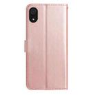 For Samsung Galaxy A03 Core Rose Flower Embossing Pattern Leather Phone Case(Rose Gold) - 3