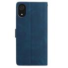For Samsung Galaxy A03 Core Rose Flower Embossing Pattern Leather Phone Case(Dark Blue) - 3