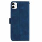 For Samsung Galaxy A04 Rose Flower Embossing Pattern Leather Phone Case(Dark Blue) - 3