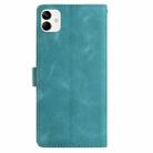 For Samsung Galaxy A04 Rose Flower Embossing Pattern Leather Phone Case(Green) - 3
