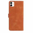 For Samsung Galaxy A04 Rose Flower Embossing Pattern Leather Phone Case(Brown) - 3