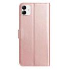 For Samsung Galaxy A04e Rose Flower Embossing Pattern Leather Phone Case(Rose Gold) - 3