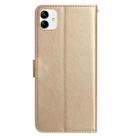 For Samsung Galaxy A04e Rose Flower Embossing Pattern Leather Phone Case(Gold) - 3