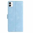 For Samsung Galaxy A04e Rose Flower Embossing Pattern Leather Phone Case(Sky Blue) - 3